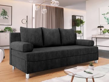 Eifion 3-sits Bäddsoffa - svart - Möbler - Soffa - Bäddsoffa