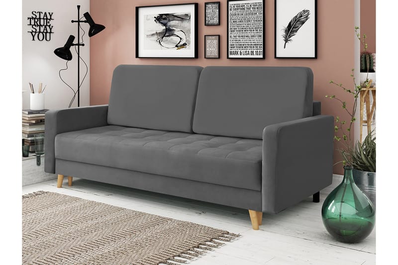 Eirado 4-sits Bäddsoffa - Grå - Möbler - Soffa - Bäddsoffa