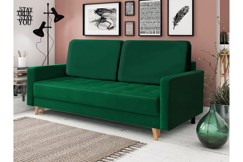 Eirado 4-sits Bäddsoffa - Grön - Möbler - Soffa - Bäddsoffa