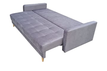 Eirado Rektangulär Längsbäddad Bäddsoffa 140x194 cm med Förvaring i Sammet - Blå - Möbler - Soffa - Bäddsoffa