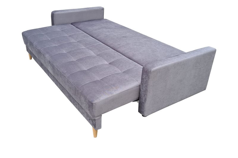Eirado Rektangulär Längsbäddad Bäddsoffa 140x194 cm med Förvaring i Sammet - Blå - Möbler - Soffa - Bäddsoffa