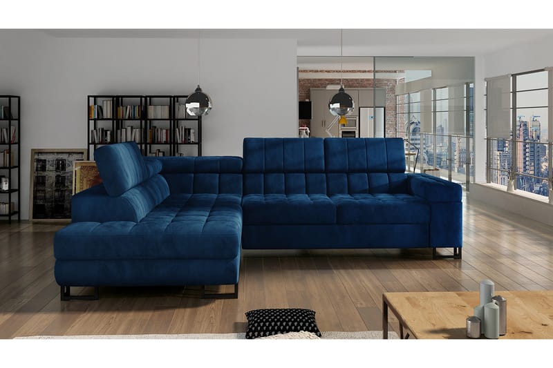 Elkind Hörnsoffa - Mörkblå - Möbler - Soffa - Bäddsoffa