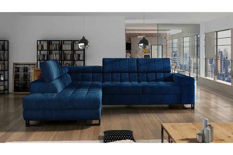Elkind Hörnsoffa - Mörkblå - Möbler - Soffa - Bäddsoffa