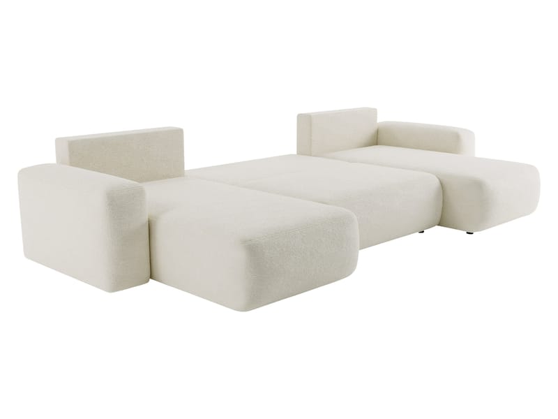 Elvior 5-sits U-formad bäddsoffa med dubbeldivan - beige - Möbler - Soffa - Bäddsoffa