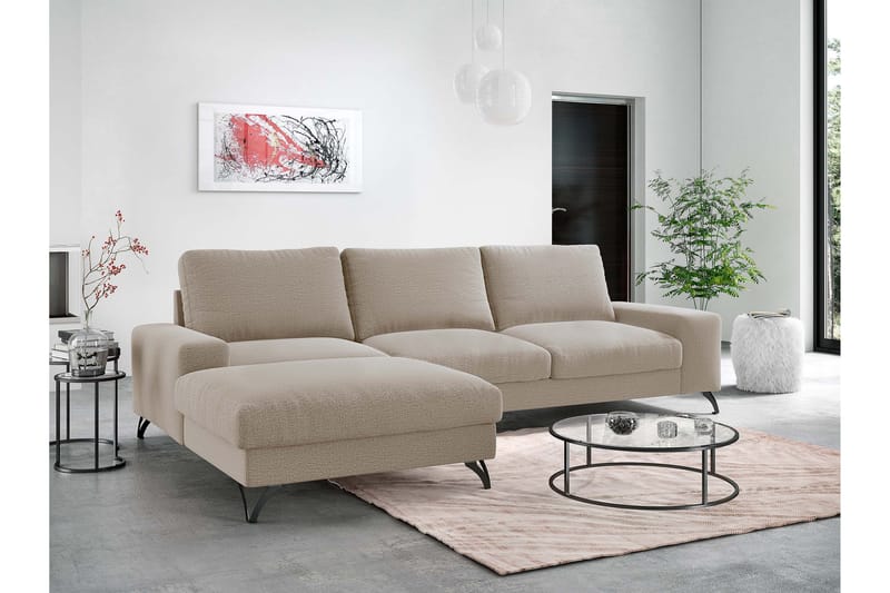 Emet Bäddsoffa med Divan 3-sits - Beige - Möbler - Soffa - Bäddsoffa