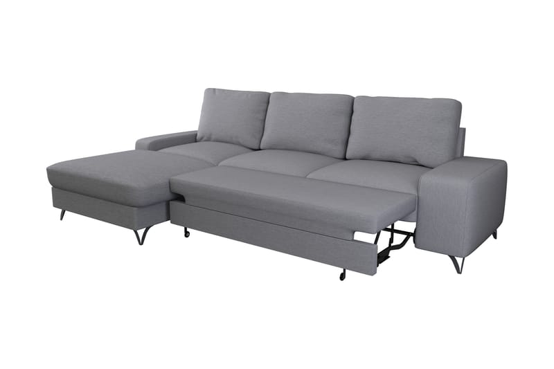 Emet Bäddsoffa med Divan 3-sits - Grå - Möbler - Soffa - Bäddsoffa