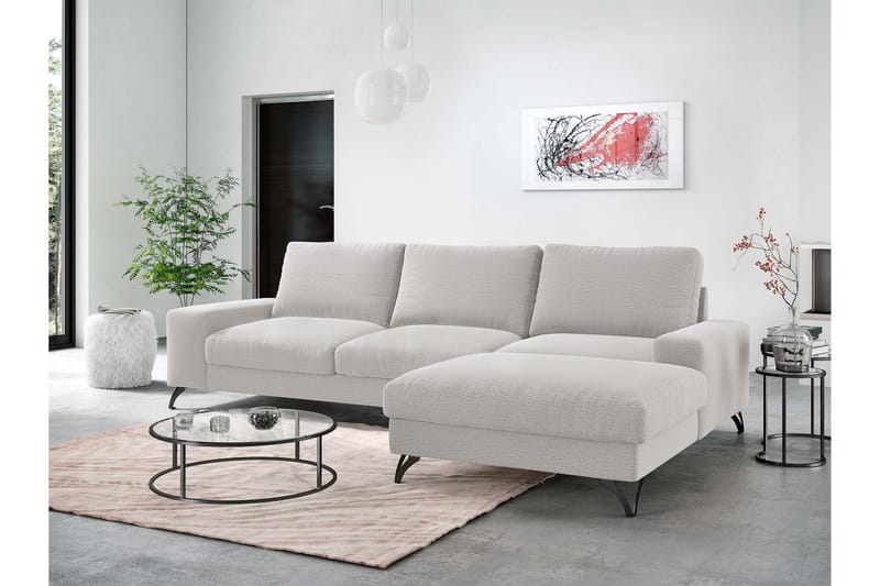 Emet Bäddsoffa med Divan 3-sits - Grå - Möbler - Soffa - Bäddsoffa