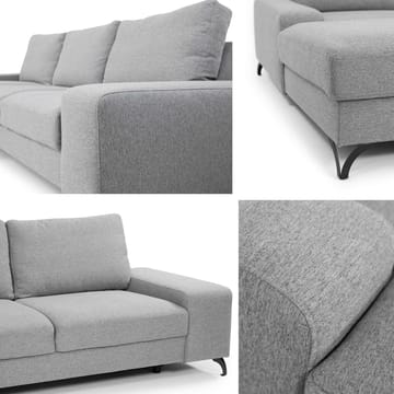 Emet Bäddsoffa med Divan 3-sits - Grå - Möbler - Soffa - Bäddsoffa