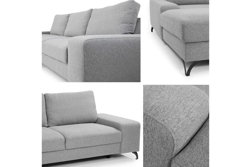 Emet Bäddsoffa med Divan 3-sits - Ljusbrun - Möbler - Soffa - Bäddsoffa