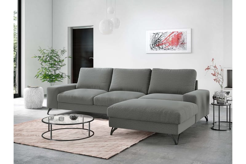 Emet Bäddsoffa med Divan 3-sits - Vit - Möbler - Soffa - Bäddsoffa