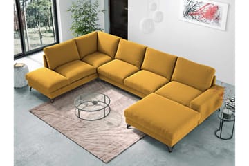 Emet Bäddsoffa med Divan och Schäslong 5-sits - Brun - Möbler - Soffa - Bäddsoffa