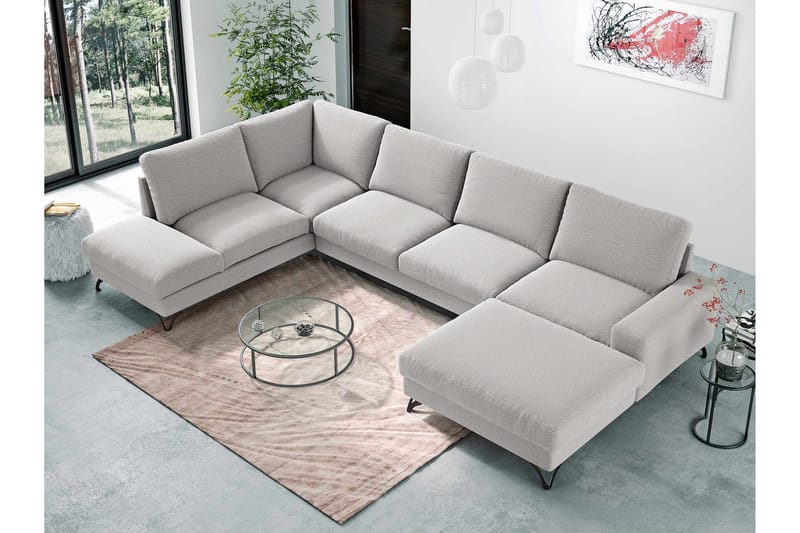Emet Bäddsoffa med Divan och Schäslong 5-sits - Gul - Möbler - Soffa - Bäddsoffa