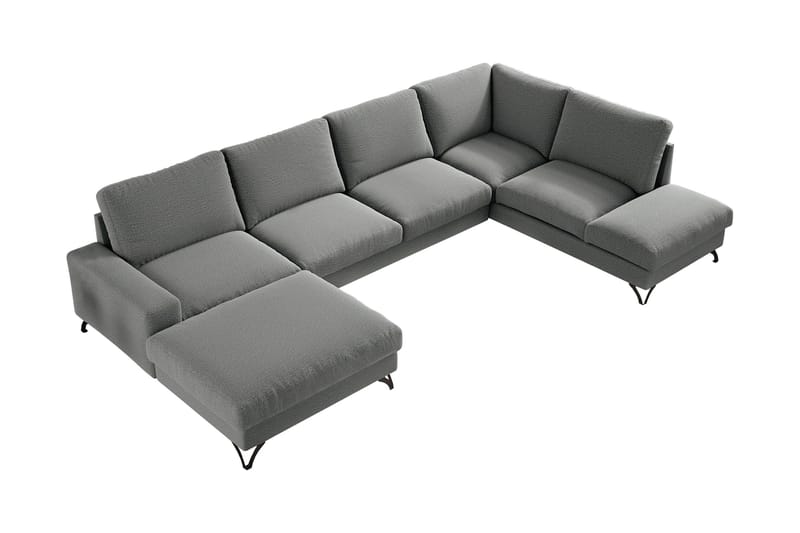 Emet Bäddsoffa med Divan och Schäslong 5-sits, Vit