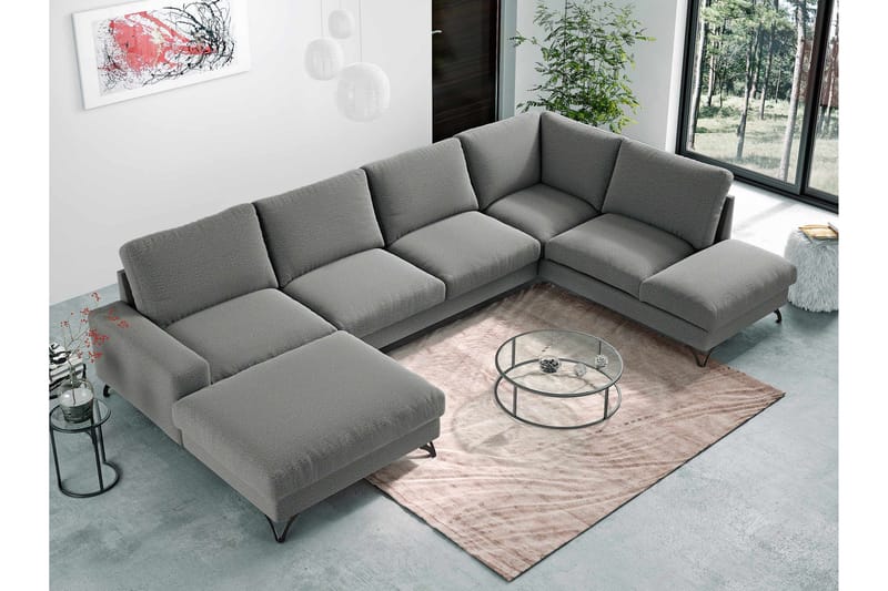 Emet Bäddsoffa med Divan och Schäslong 5-sits - Vit - Möbler - Soffa - Bäddsoffa