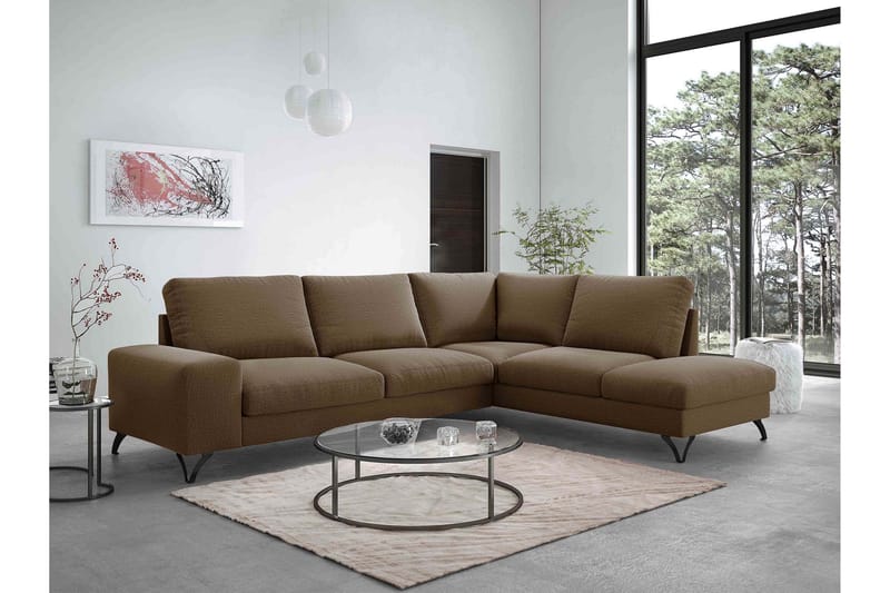 Emet Bäddsoffa med Schäslong 4-sits - Gul - Möbler - Soffa - Bäddsoffa