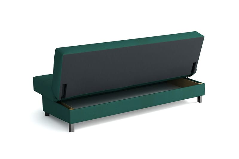 Enduro 3-sits Bäddsoffa 117x193 cm med Förvaring i Tyg - Antracit - Möbler - Soffa - Bäddsoffa