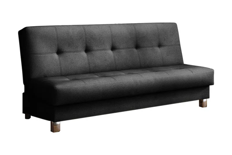 Enduro 3-sits Bäddsoffa 117x193 cm med Förvaring i Tyg, Antracit