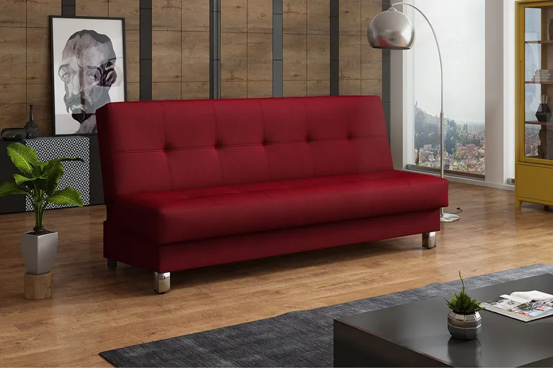 Enduro Bäddsoffa 195x85x90 cm - Röd - Möbler - Soffa - Bäddsoffa