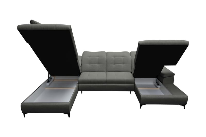 Enzo Bäddsoffa med Divan och Schäslong 4-sits - Beige - Möbler - Soffa - Bäddsoffa