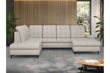 Enzo Bäddsoffa med Divan och Schäslong 4-sits - Beige - Möbler - Soffa - Bäddsoffa