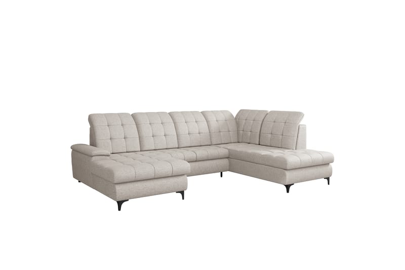 Enzo Bäddsoffa med Divan och Schäslong 4-sits - Beige - Möbler - Soffa - Bäddsoffa