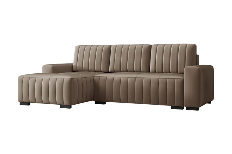 Esher 4-sits Bäddsoffa Vänster - Beige - Bäddsoffa - Bäddsoffa divan - Sammetssoffa