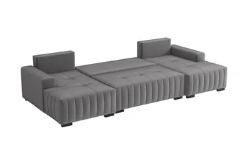 Esher Bäddsoffa Dubbeldivan 4-sits i Plysch - Brun - Möbler - Soffa - Bäddsoffa