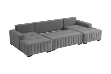 Esher Bäddsoffa Dubbeldivan 4-sits i Plysch - Brun - Möbler - Soffa - Bäddsoffa