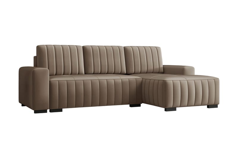 Esher Bäddsoffa Höger - Beige - Bäddsoffa - Bäddsoffa divan - Sammetssoffa