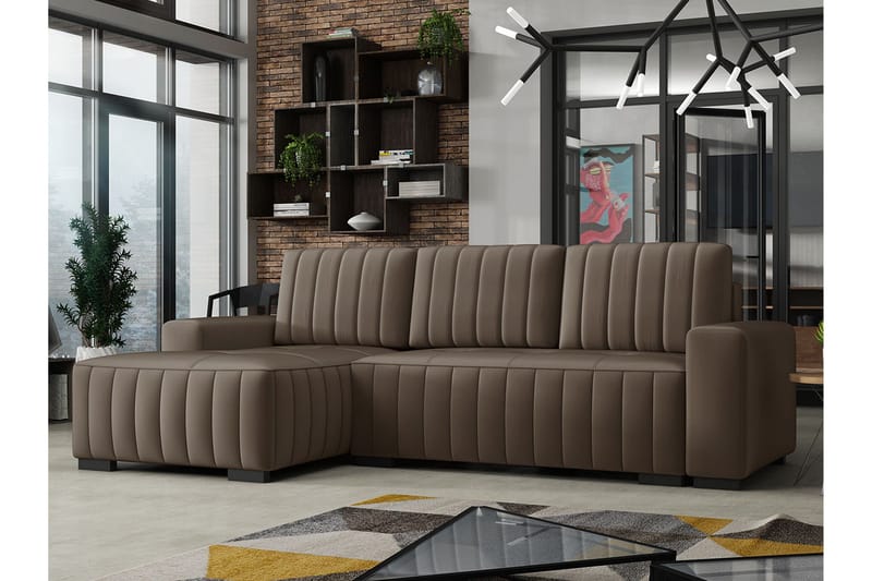 Esher Bäddsoffa Höger - Brun - Möbler - Soffa - Bäddsoffa