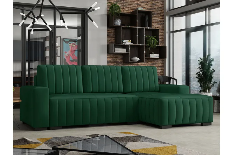 Esher Bäddsoffa Höger - Grön - Möbler - Soffa - Bäddsoffa