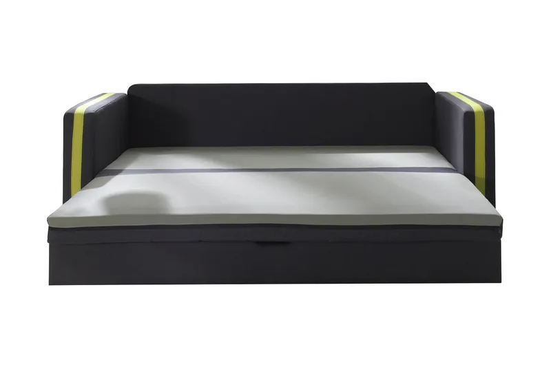 Euforia 3-sits Utdragbar Bäddsoffa 140x188 cm med Förvaring i Tyg - Antracit - Möbler - Soffa - Bäddsoffa