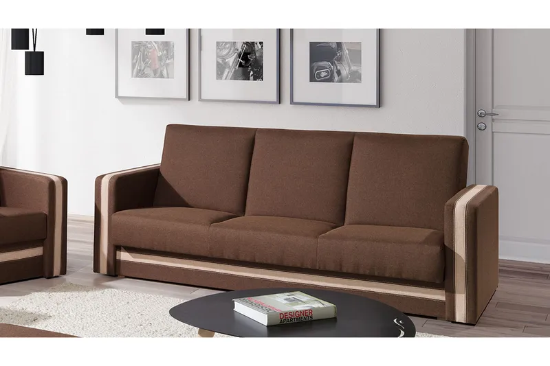 Euforia Bäddsoffa 222x88x89 cm - Brun - Möbler - Soffa - Bäddsoffa