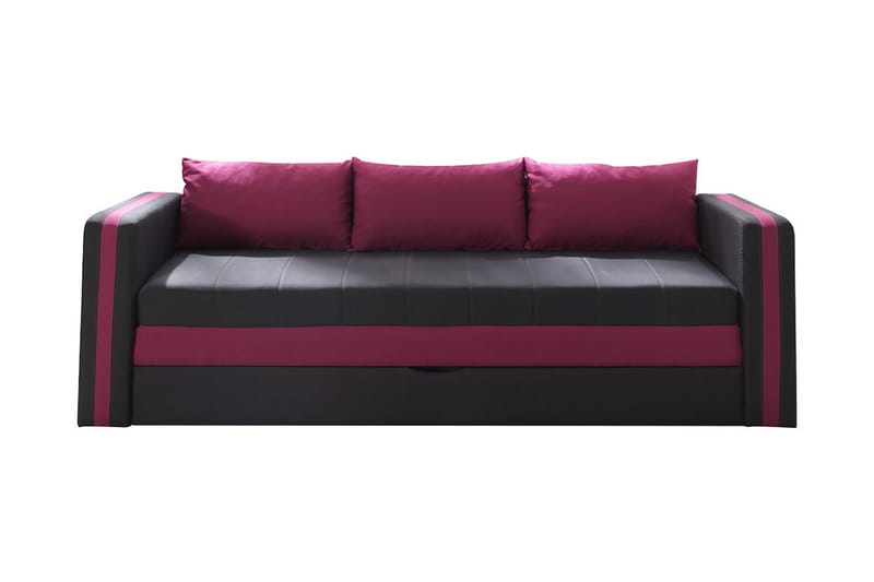 Euforia Soffa 222x75x71 cm - Rosa - Bäddsoffa - Bäddsoffa 3 sits