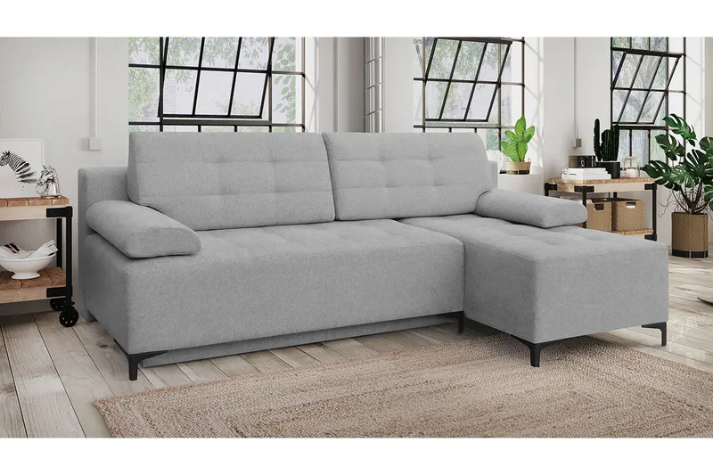 FABIO 4-sits Bäddsoffa Vänster - Grå - Möbler - Soffa - Bäddsoffa