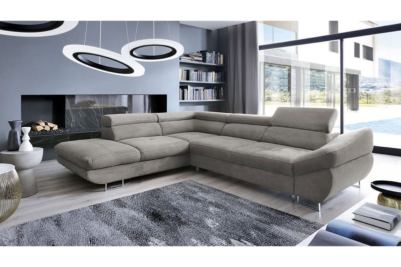 Fabio Divanbäddsoffa 280x235x88 cm - Grå - Möbler - Soffa - Bäddsoffa