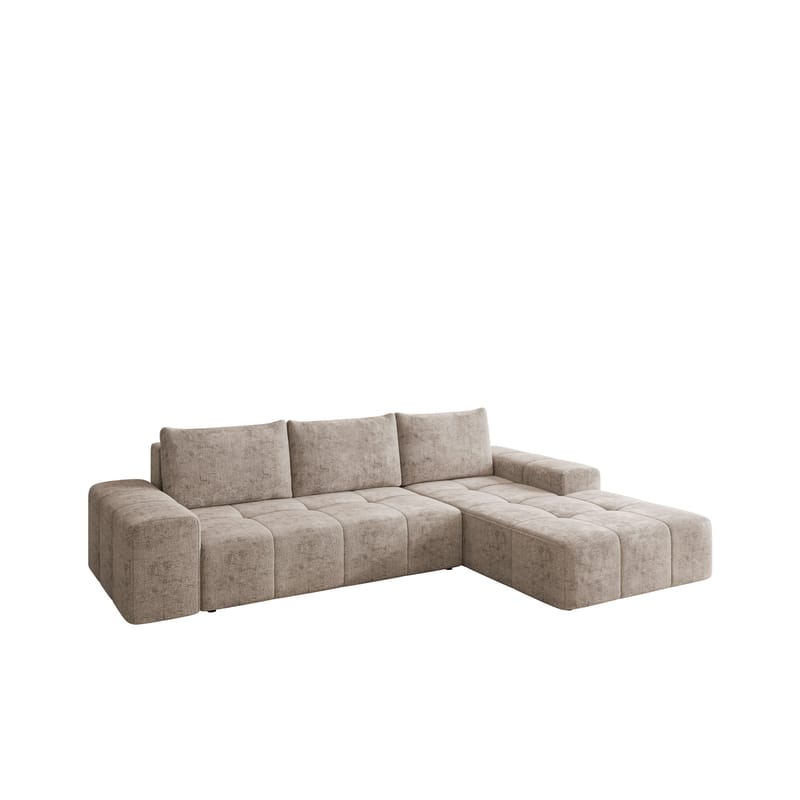 Falor 3-sits Bäddsoffa med Divan Höger och Förvaring, Beige
