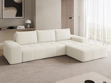Falor 3-sits Bäddsoffa med divan Högervänd - Benvit - Möbler - Soffa - Bäddsoffa