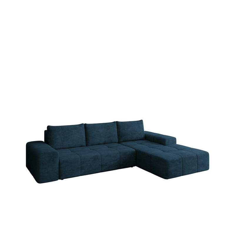 Falor 3-sits Bäddsoffa med divan Högervänd, blå