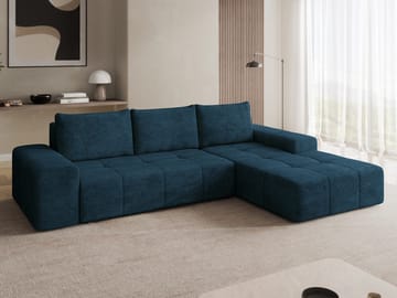 Falor 3-sits Bäddsoffa med divan Högervänd - blå - Möbler - Soffa - Bäddsoffa