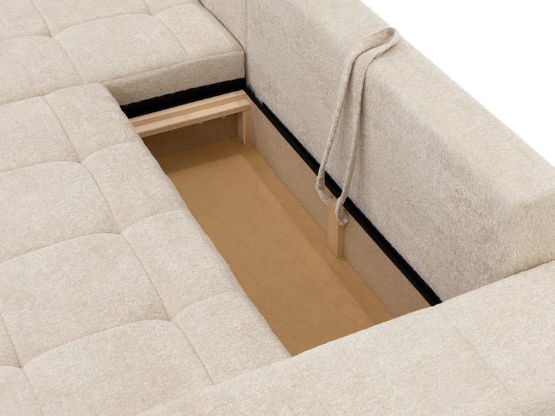 Falor 3-sits Bäddsoffa med divan Högervänd - blå - Möbler - Soffa - Bäddsoffa