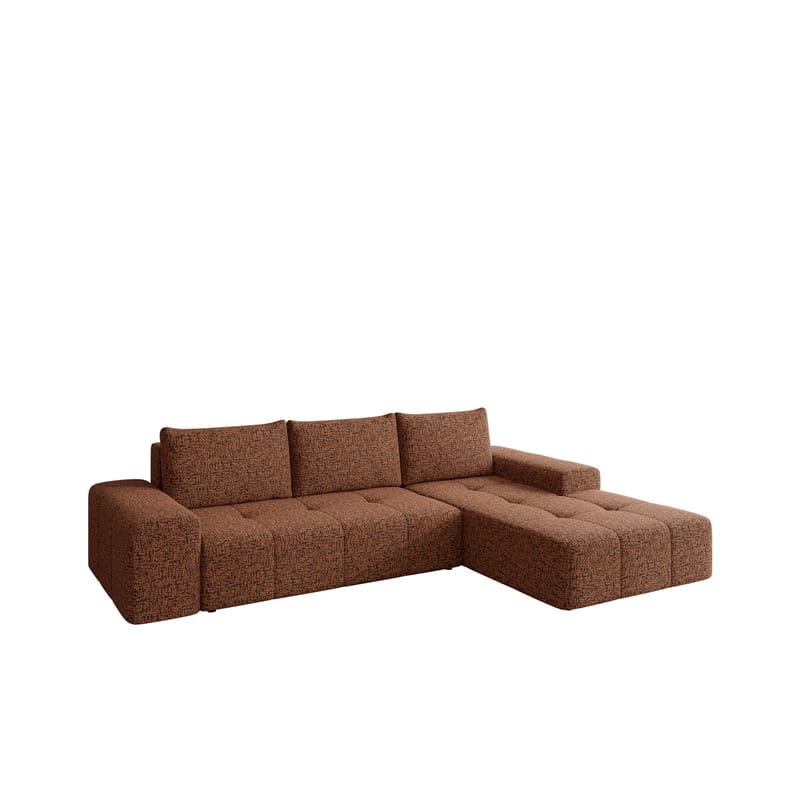 Falor 3-sits Bäddsoffa med divan Högervänd, brun