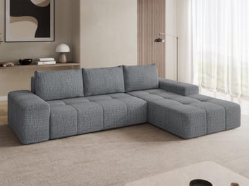 Falor 3-sits Bäddsoffa med divan Högervänd - grå - Möbler - Soffa - Bäddsoffa