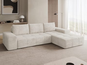 Falor 3-sits Bäddsoffa med divan Högervänd - Ljusgrå - Möbler - Soffa - Bäddsoffa