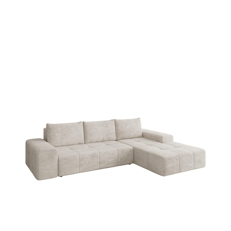 Falor 3-sits Bäddsoffa med divan Högervänd, Ljusgrå