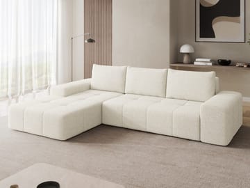 Falor 3-sits Bäddsoffa med divan Vänstervänd - Benvit - Möbler - Soffa - Bäddsoffa