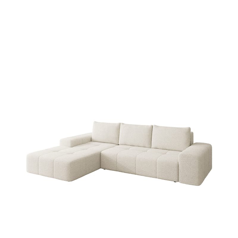 Falor 3-sits Bäddsoffa med divan Vänstervänd, Benvit