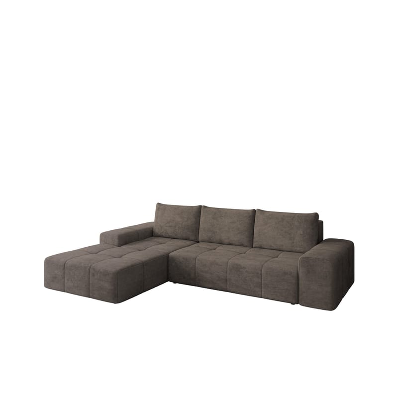 Falor 3-sits Bäddsoffa med divan Vänstervänd, brun
