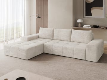 Falor 3-sits Bäddsoffa med divan Vänstervänd - Ljusgrå - Möbler - Soffa - Bäddsoffa