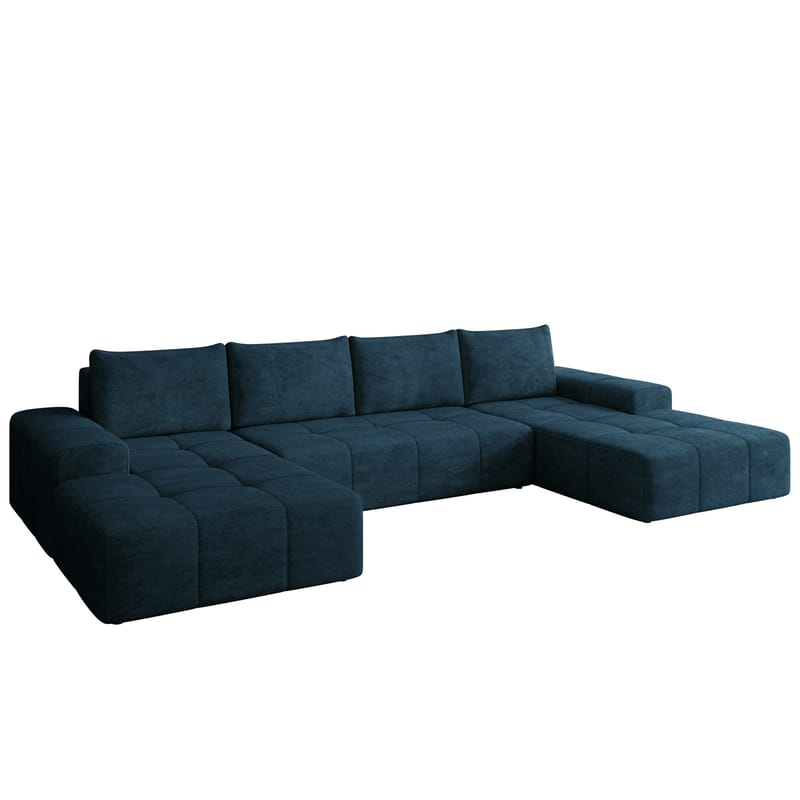 Falor 5-sits U-formad bäddsoffa, blå